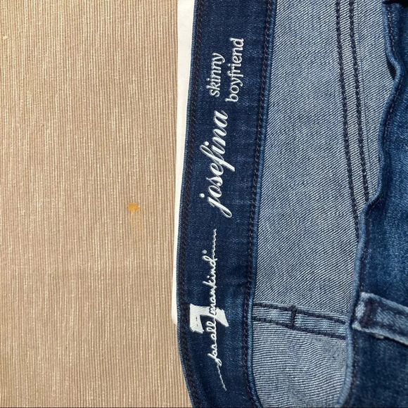 7 FOR ALL MANKIND Sz 29 Josephina Skinny Boyfriend High Rise Distressed - Picture 10 of 11